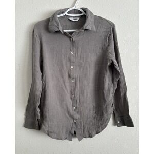 Cisono Los Angeles Button Shirt‎ Long Sleeve Grey Small